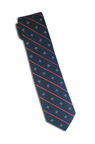 Navy with Red Stripe Collection Tie