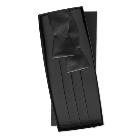 Formal Wear Black Cummerbund & Tie