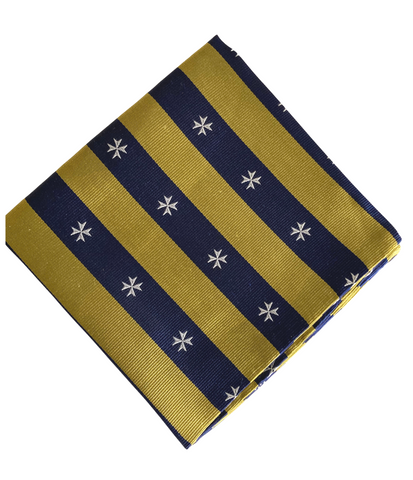 Pocket Square - Navy Gold Collection